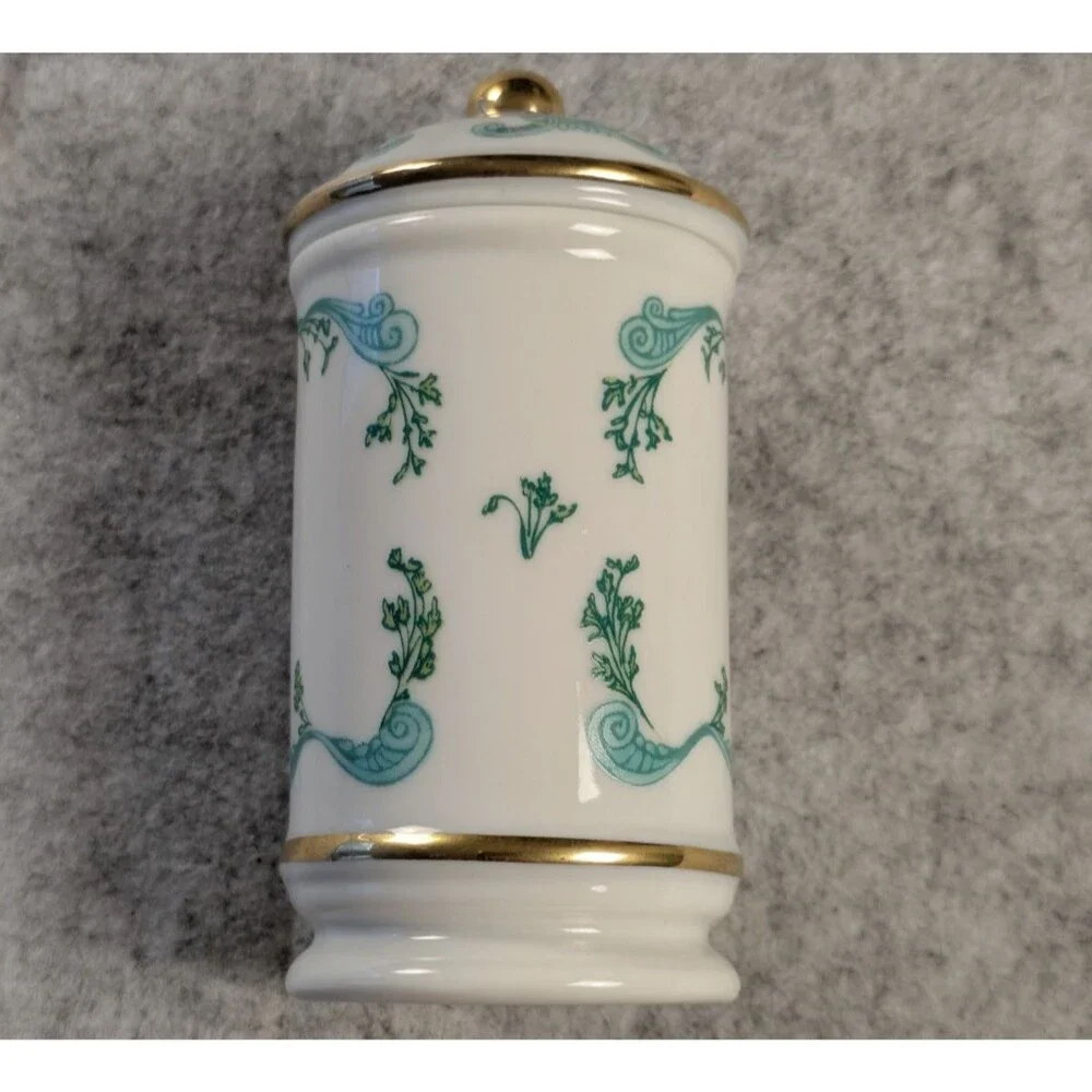 The Spice Carousel By Lenox Vintage 1993 Fine Porcelain Parsley w/ 24k Gold Trim